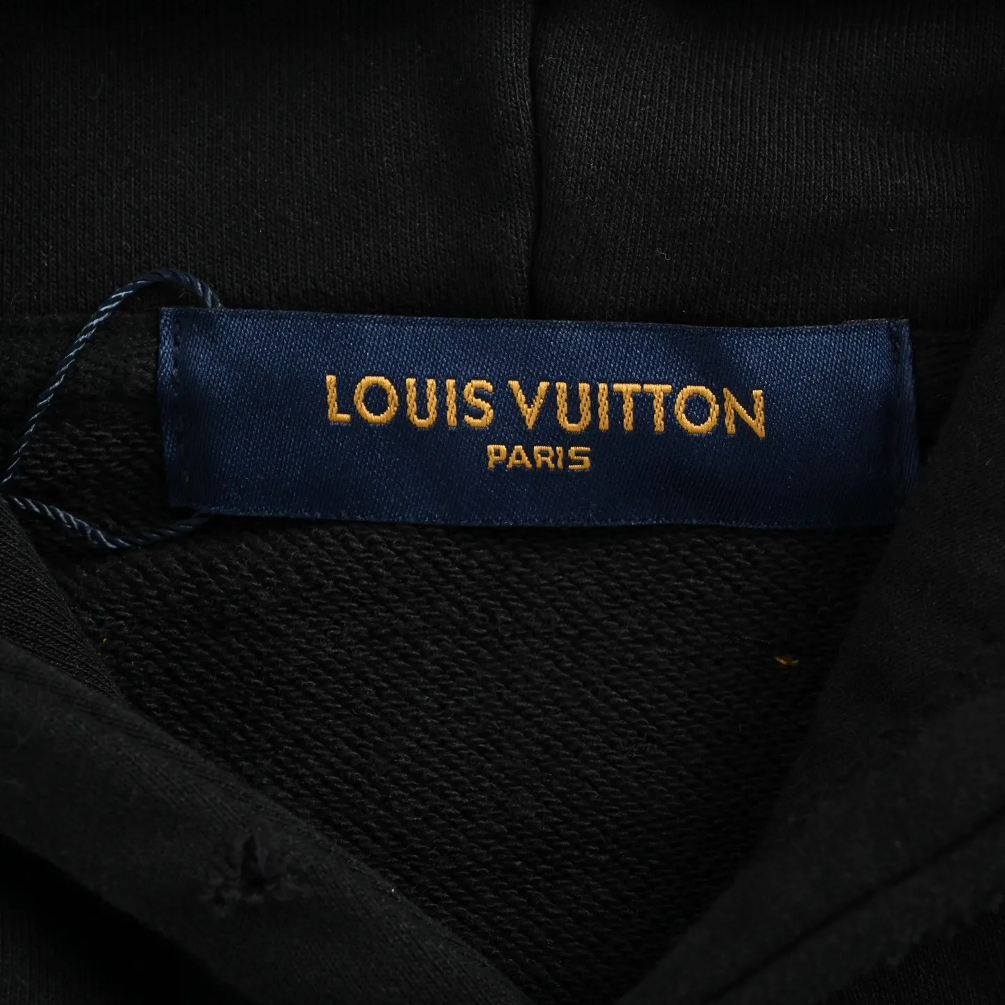 Louis Vuitton/Louis Vuitton cloud denim logo patch embroidery washed hooded sweatshirt